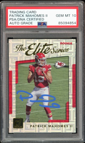 2017 Donruss The Elite Series #7 Patrick Mahomes RC PSA/DNA Auto GEM MINT 10