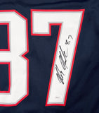 Rob Gronkowski New England Patriots Signed Navy Nike Game Jersey JSA