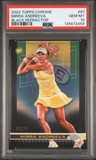 2024 Topps Chrome Tennis Black /10 #81 Mirra Andreeva RC PSA 10 GEM MINT0