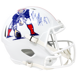 Rob Gronkowski New England Patriots Signed Throwback Replica Helmet JSA
