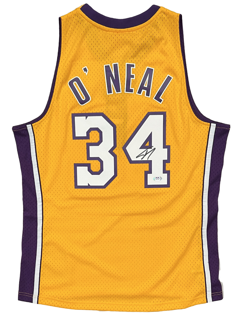 Shaquille O Neal Los Angeles Lakers Signed Hardwood Mitchell