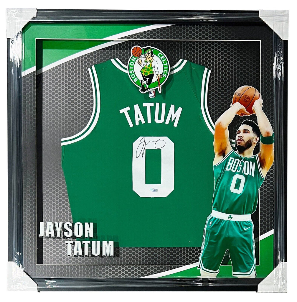 Framed Jayson Tatum Boston Celtics Autographed White Year 0 Nike Swingman  Jersey