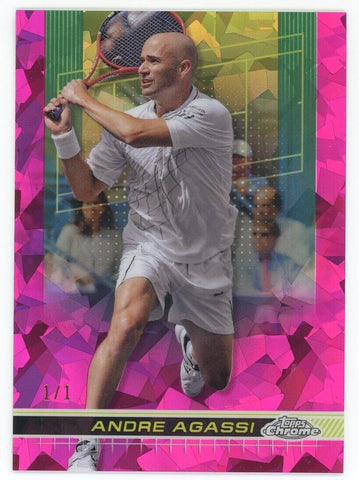 2024 Topps Chrome Sapphire Edition Andre Agassi #168 Padparadscha 1/1
