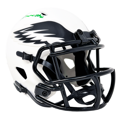 DeVonta Smith Philadelphia Eagles Signed Riddell Lunar Mini Helmet Bec – Diamond Legends Online