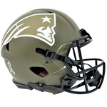 Julian Edelman Patriots Signed Riddell Salute to Service Authentic Helmet JSA