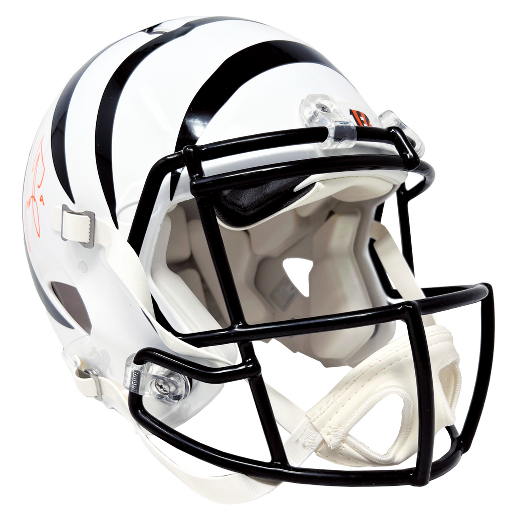 cincinnati bengals authentic football helmet Joe Burrow Cincinnati Bengals Signed Riddell Alternate Authentic Helme – Diamond Legends Online
