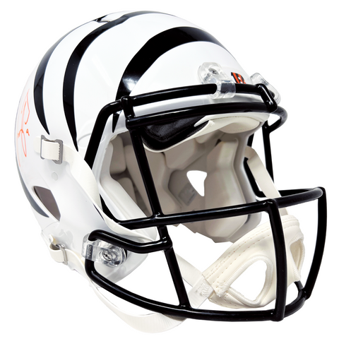 bengal football helmet Joe Burrow Cincinnati Bengals Signed Riddell Alternate Authentic Helme – Diamond Legends Online