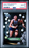2024 Topps Graphite Tennis #9 Mirra Andreeva RC Rookie PSA 10 GEM MINT0