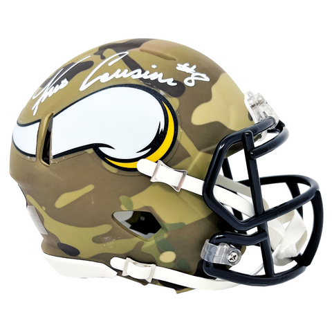 Kirk Cousins Minnesota Vikings Signed Riddell Camo Mini Helmet BAS