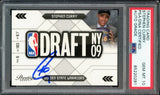 2009 Panini Prestige Draft #7 Stephen Curry RC On Card PSA/DNA Auto GEM MINT 100