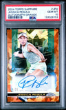 2024 Topps Chrome Sapphire Orange /25 Jessica Pegula RC Auto PSA 10 GEM Pop 50