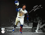 Ronald Acuna Jr. Atlanta Braves Signed Celebration Spotlight 16x20 Photo BAS