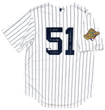 Bernie Williams New York Yankees Signed Nike '96 World Series Jersey w/ Insc JSA