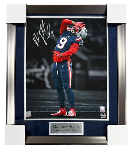 Matthew Judon New England Patriots Signed Spotlight Matted & Framed Photo JSA