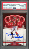 2017 Panini Crown Royale #84 Patrick Mahomes RC On Card PSA 10/10 Auto GEM MINT0