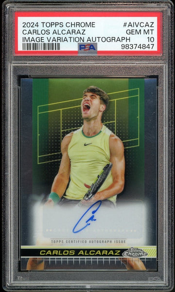 2024 Topps Chrome Tennis #AIVAZ Carlos Alcaraz Variation RC Auto
