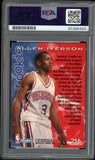 1996 Skybox Premium #216 Allen Iverson RC Rookie 76ers PSA/DNA Auto GEM MINT 10