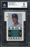 1997 Upper Deck 1st EVER Game Jersey Patch #GJ1 Ken Griffey Jr. BGS 8 NM-MT0