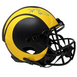 Aaron Donald Los Angeles Rams Signed Riddell Eclipse Speed Replica Helmet BAS
