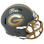 Jordan Love Green Bay Packers Signed Riddell Slate Mini Helmet BAS Beckett