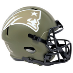 Randy Moss Patriots Signed Riddell Salute to Service Speed Replica Helmet BAS