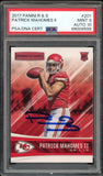 2017 Panini Rookies & Stars #201 Patrick Mahomes RC Rookie On Card PSA 9/10 Auto