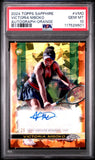2024 Topps Chrome Sapphire Orange /25 Victoria Mboko RC Auto PSA 10 GEM MINT0