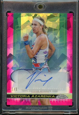 2024 Topps Chrome Sapphire Edition Victoria Azarenka Auto Padparadscha 1/1