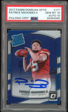 2017 Donruss Optic Rated Rookie Patrick Mahomes RC PSA 10/10 Auto GEM MINT