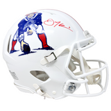 Julian Edelman Patriots Signed Riddell Throwback Authentic Helmet JSA