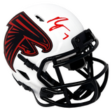 Bijan Robinson Atlanta Falcons Signed Riddell Lunar Mini Helmet BAS Beckett