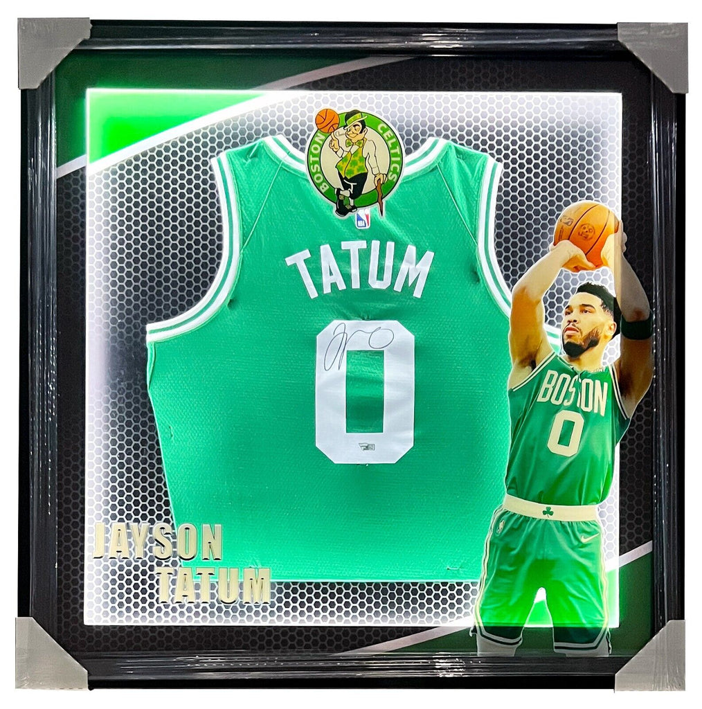 Jayson Tatum Boston Celtics Signed Framed Jersey LED LIGHTS