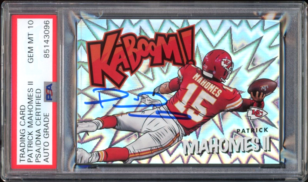 2021 Absolute KABOOM! SSP #K29 Patrick Mahomes On Card PSA/DNA Auto GEM MINT 10 2021 Absolute KABOOM! SSP #K29 Patrick Mahomes On Card PSA/DNA Auto GEM MINT 10
