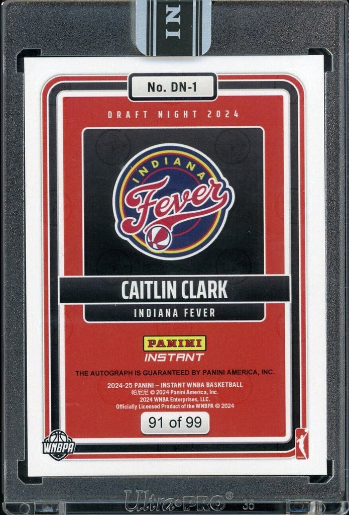 2024 Panini Instant WNBA Draft Night Rookie Caitlin Clark Auto Uncircu