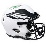 Jalen Hurts Philadelphia Eagles Signed Riddell Lunar Speed Authentic Helmet PSA