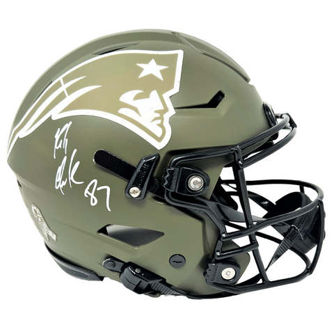 Rob Gronkowski Patriots Signed Salute to Service Authentic SpeedFlex Helmet PSA