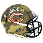 Justin Fields Chicago Bears Signed Riddell Camo Mini Helmet BAS Beckett