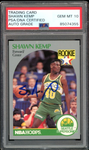1990 NBA Hoops #279 Shawn Kemp RC Supersonics PSA/DNA Auto GEM MINT 10