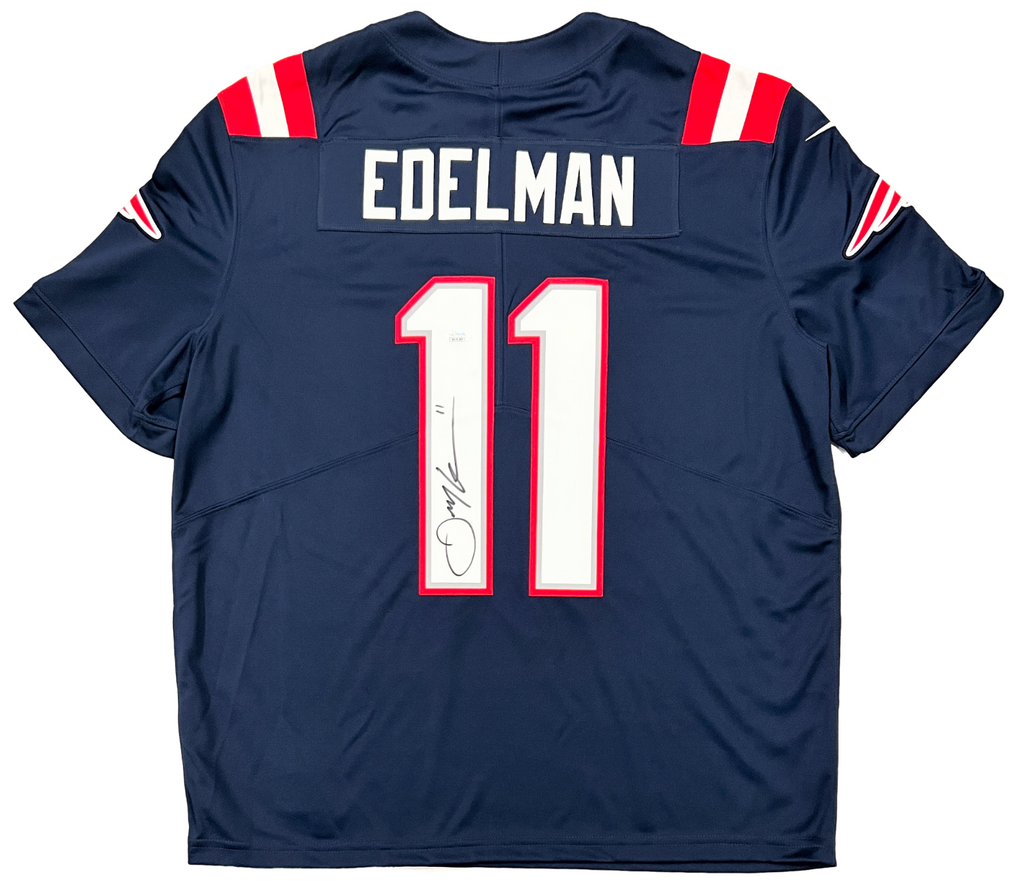 Nike New England Patriots No11 Julian Edelman Navy Blue Team Color Women's Stitched NFL Limited Therma Long Sleeve Jersey