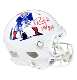 Randy Moss Patriots Signed HOF 2018 Inscribed Throwback Authentic Helmet BAS