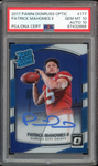 2017 Donruss Optic Rated Rookie Patrick Mahomes Blue Ink PSA 10/10 Auto GEM MINT