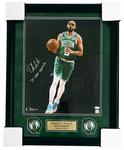 Derrick White Celtics Signed Finals Spotlight 16x20 Matted & Framed Photo JSA