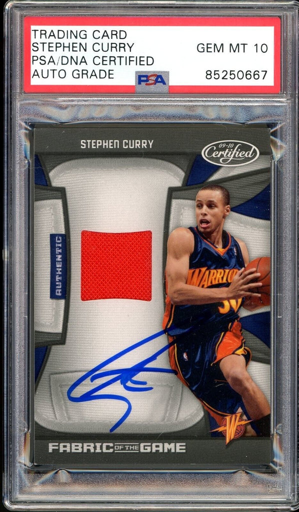 steph curry graded card 2009 Panini Certified Jersey #/250 Stephen Curry RC PSA/DNA Auto GEM MINT 10