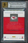 2017 National Treasures Prime Patch RPA #/25 Patrick Mahomes BGS 8.5/10 RC Auto