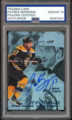 2012-13 Fleer Retro Legacy #/150 Patrice Bergeron PSA/DNA Auto GEM MINT 10