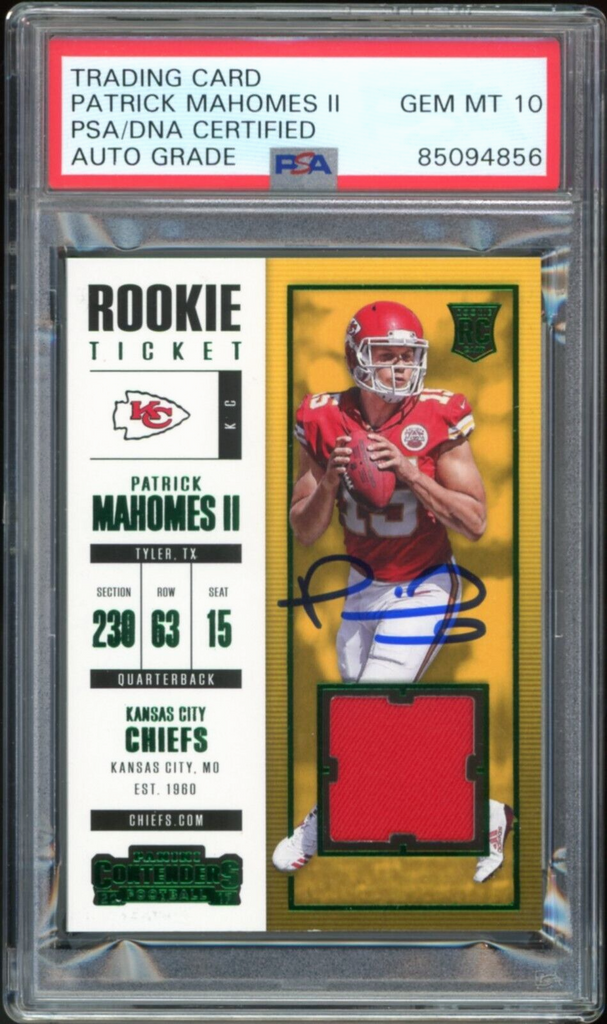 2017 Panini Contenders Patrick Mahomes II Rookie Ticket Jersey #SW-3