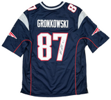 Rob Gronkowski New England Patriots Signed Navy Nike Game Jersey JSA