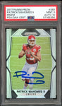 2017 Panini Prizm Silver #269 Patrick Mahomes RC Rookie PSA 9/10 Auto MINT