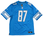 Sam LaPorta Detroit Lions Signed Blue Nike Game Jersey BAS Beckett