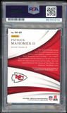 2018 Panini Immaculate /50 Game Patch Patrick Mahomes PSA/DNA Auto GEM MINT 10